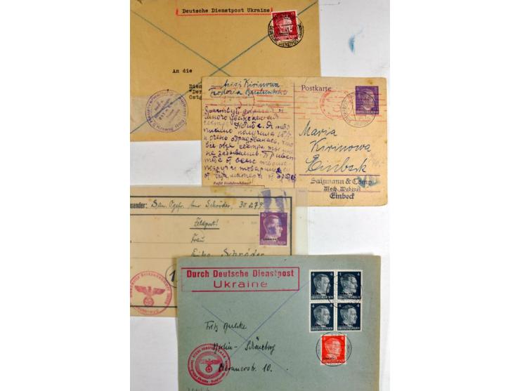 1941/42, ungebrauchte/postfrische und gestempelte Sammlung, dabei Alexanderstadt Mi.-Nr. 5III im Viererblock, Mi.-Nr. 7,10  