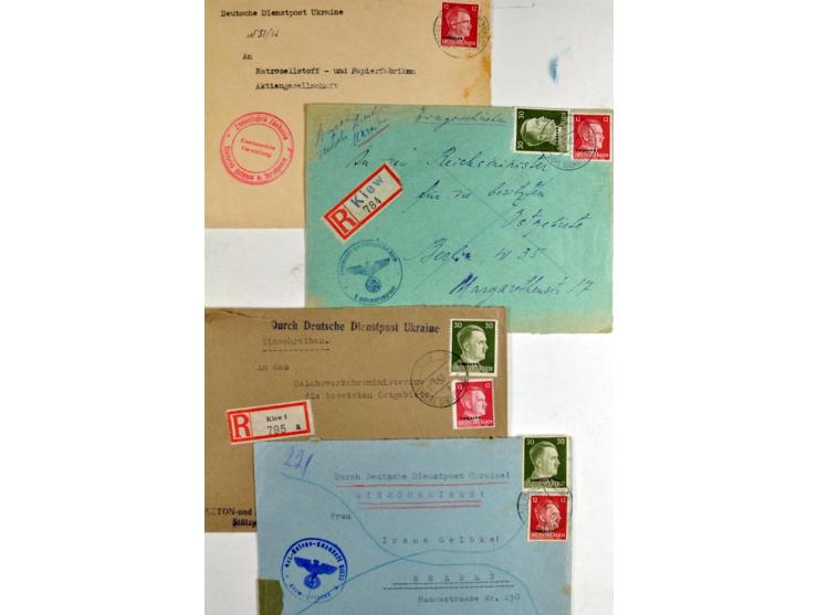  1941/42, ungebrauchte/postfrische und gestempelte Sammlung, dabei Alexanderstadt Mi.-Nr. 5III im Viererblock, Mi.-Nr. 7,10  