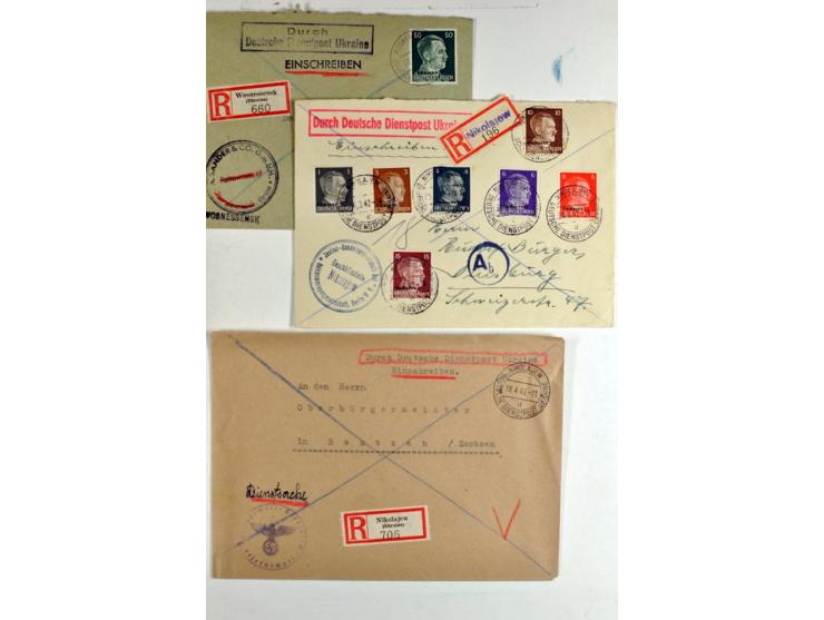  1941/42, ungebrauchte/postfrische und gestempelte Sammlung, dabei Alexanderstadt Mi.-Nr. 5III im Viererblock, Mi.-Nr. 7,10  