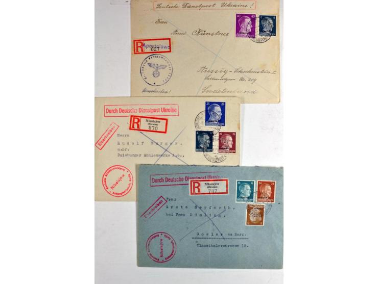  1941/42, ungebrauchte/postfrische und gestempelte Sammlung, dabei Alexanderstadt Mi.-Nr. 5III im Viererblock, Mi.-Nr. 7,10  