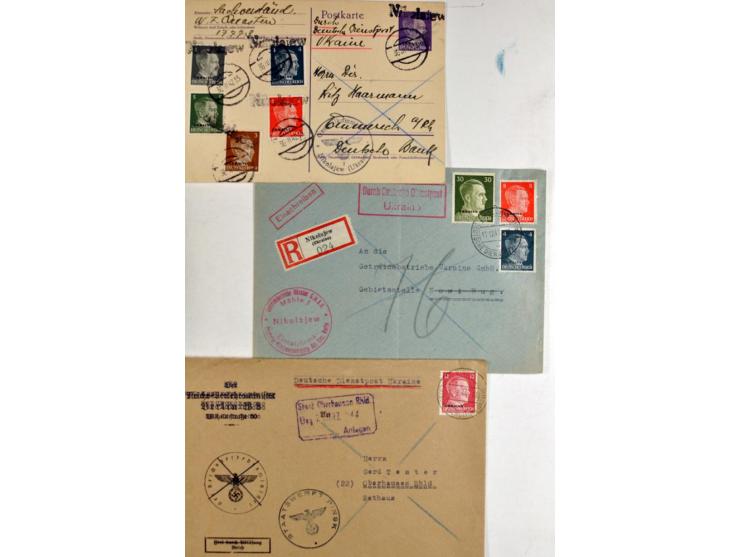  1941/42, ungebrauchte/postfrische und gestempelte Sammlung, dabei Alexanderstadt Mi.-Nr. 5III im Viererblock, Mi.-Nr. 7,10  