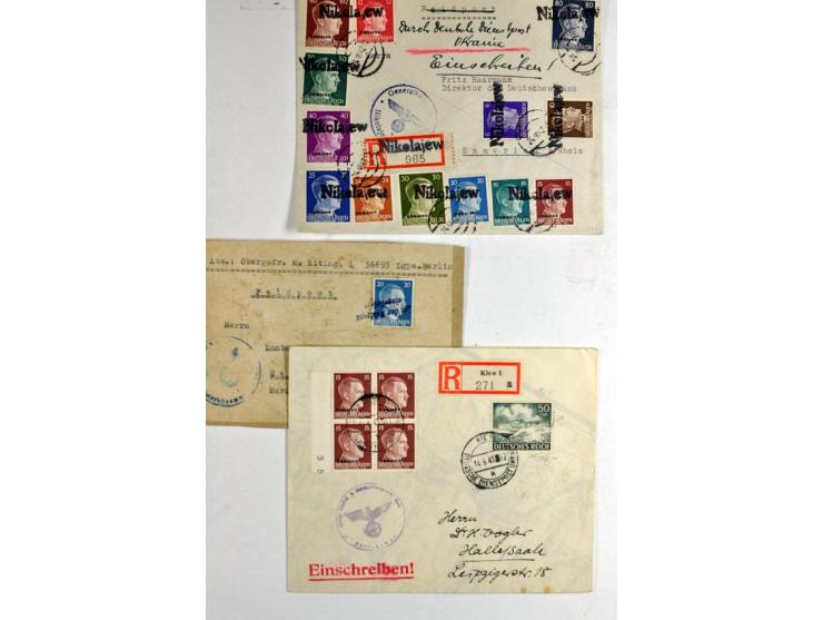  1941/42, ungebrauchte/postfrische und gestempelte Sammlung, dabei Alexanderstadt Mi.-Nr. 5III im Viererblock, Mi.-Nr. 7,10  