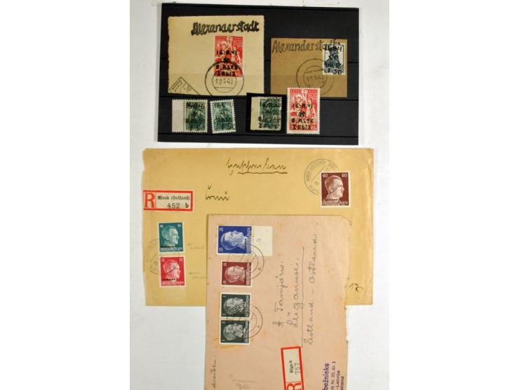  1941/42, ungebrauchte/postfrische und gestempelte Sammlung, dabei Alexanderstadt Mi.-Nr. 5III im Viererblock, Mi.-Nr. 7,10  