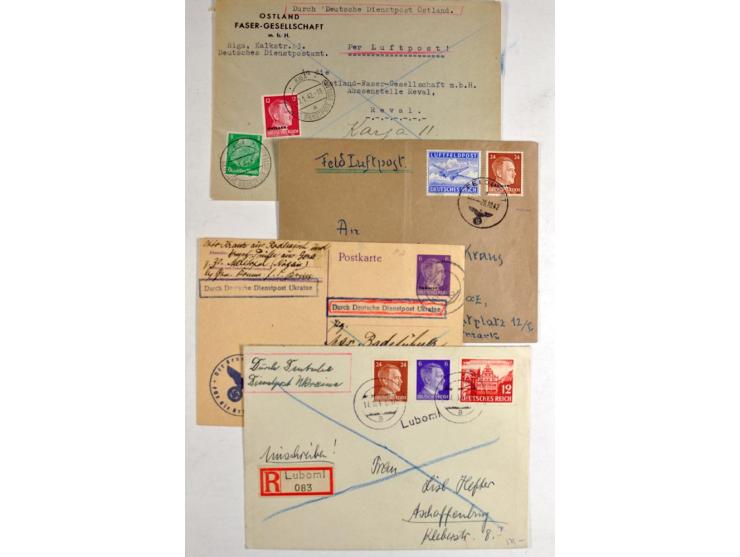  1941/42, ungebrauchte/postfrische und gestempelte Sammlung, dabei Alexanderstadt Mi.-Nr. 5III im Viererblock, Mi.-Nr. 7,10  