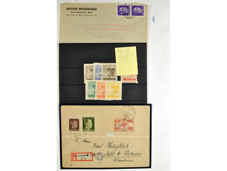  1941/42, ungebrauchte/postfrische und gestempelte Sammlung, dabei Alexanderstadt Mi.-Nr. 5III im Viererblock, Mi.-Nr. 7,10  