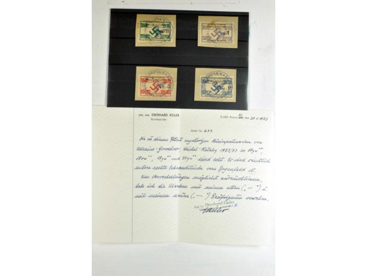  1941/42, ungebrauchte/postfrische und gestempelte Sammlung, dabei Alexanderstadt Mi.-Nr. 5III im Viererblock, Mi.-Nr. 7,10  