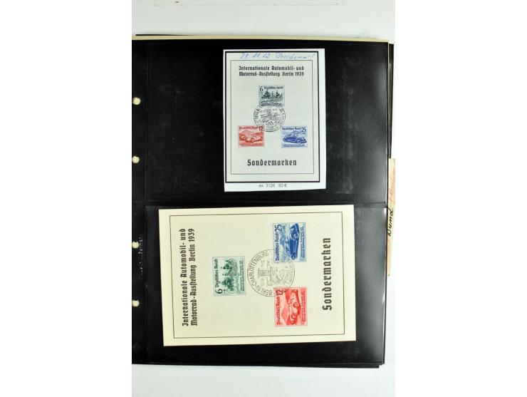 1872/1990, sehr interessantes Doublettenbuch mit fast nur besseren und kpl. Ausgaben ab Dt.Reich, dabei u.a. 2 Sätze Chicagof