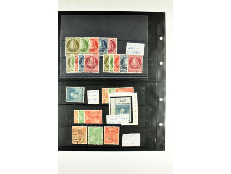 1872/1990, sehr interessantes Doublettenbuch mit fast nur besseren und kpl. Ausgaben ab Dt.Reich, dabei u.a. 2 Sätze Chicagof