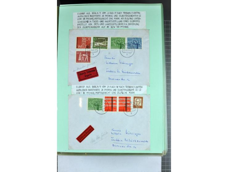 1828/1995, sehr umfangreiche Ausstellungs-Sammlung "Die Eilboten-Post" ab Vorphila in 11 Alben mit einigen hundert Briefen, K