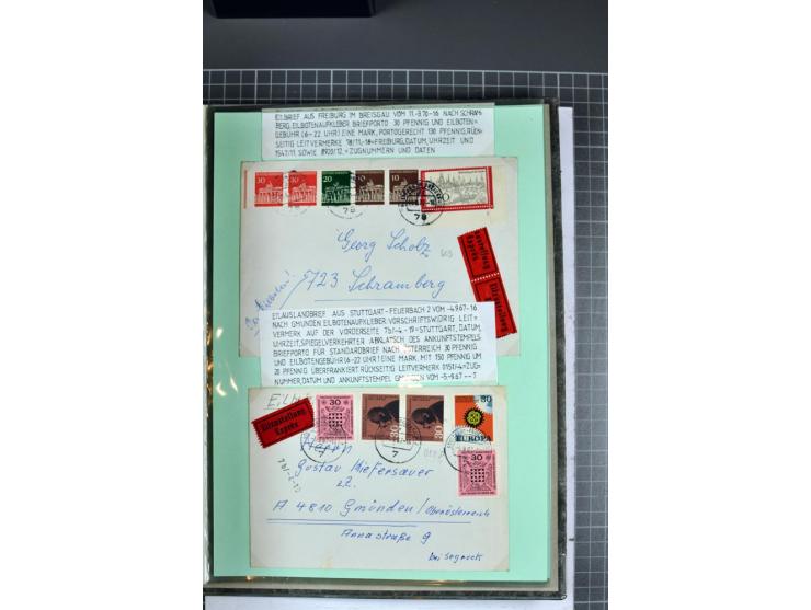 1828/1995, sehr umfangreiche Ausstellungs-Sammlung "Die Eilboten-Post" ab Vorphila in 11 Alben mit einigen hundert Briefen, K