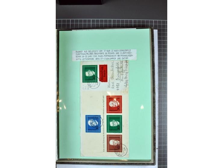 1828/1995, sehr umfangreiche Ausstellungs-Sammlung "Die Eilboten-Post" ab Vorphila in 11 Alben mit einigen hundert Briefen, K