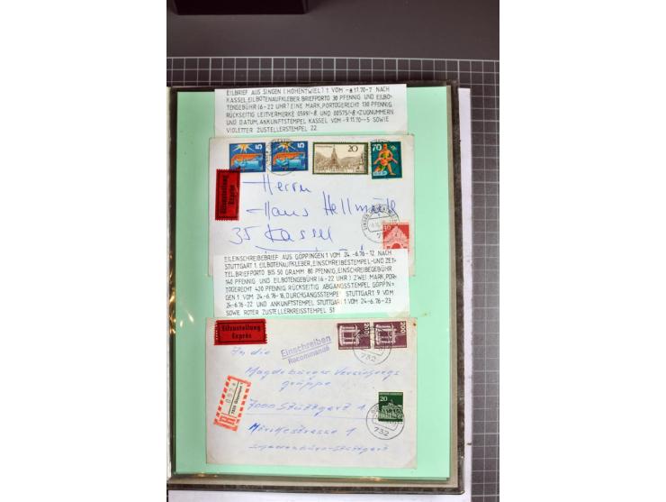 1828/1995, sehr umfangreiche Ausstellungs-Sammlung "Die Eilboten-Post" ab Vorphila in 11 Alben mit einigen hundert Briefen, K