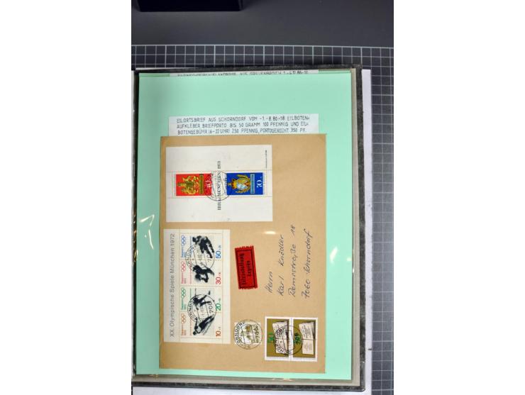 1828/1995, sehr umfangreiche Ausstellungs-Sammlung "Die Eilboten-Post" ab Vorphila in 11 Alben mit einigen hundert Briefen, K