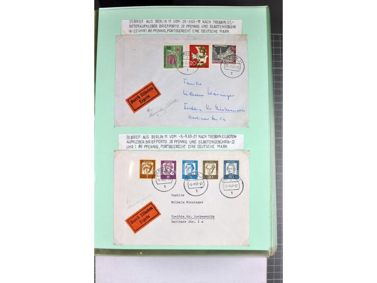 1828/1995, sehr umfangreiche Ausstellungs-Sammlung "Die Eilboten-Post" ab Vorphila in 11 Alben mit einigen hundert Briefen, K