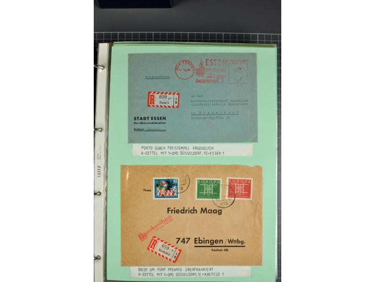 1828/1995, sehr umfangreiche Ausstellungs-Sammlung "Die Eilboten-Post" ab Vorphila in 11 Alben mit einigen hundert Briefen, K