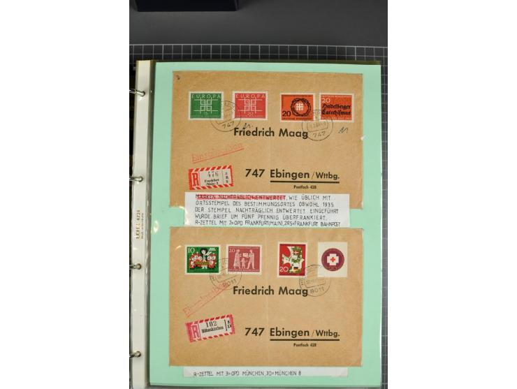 1828/1995, sehr umfangreiche Ausstellungs-Sammlung "Die Eilboten-Post" ab Vorphila in 11 Alben mit einigen hundert Briefen, K