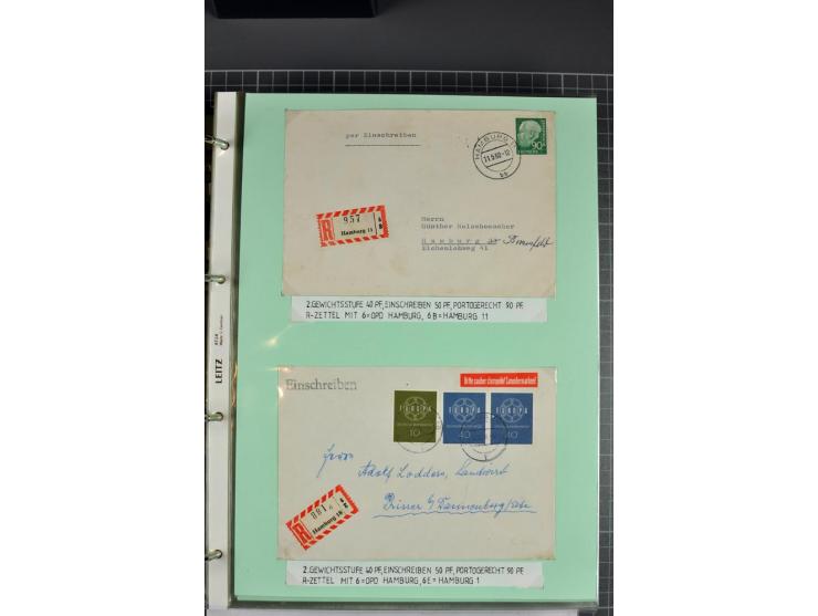 1828/1995, sehr umfangreiche Ausstellungs-Sammlung "Die Eilboten-Post" ab Vorphila in 11 Alben mit einigen hundert Briefen, K