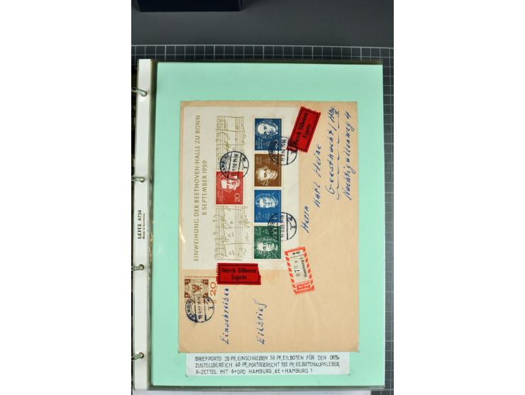 1828/1995, sehr umfangreiche Ausstellungs-Sammlung "Die Eilboten-Post" ab Vorphila in 11 Alben mit einigen hundert Briefen, K