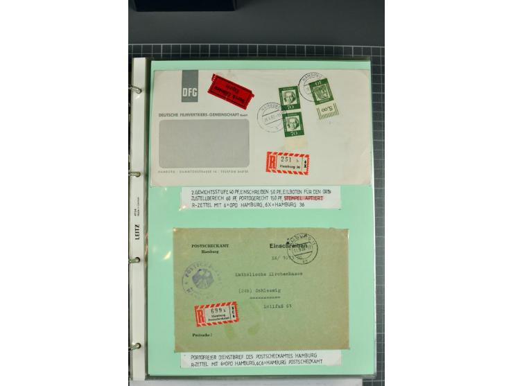 1828/1995, sehr umfangreiche Ausstellungs-Sammlung "Die Eilboten-Post" ab Vorphila in 11 Alben mit einigen hundert Briefen, K