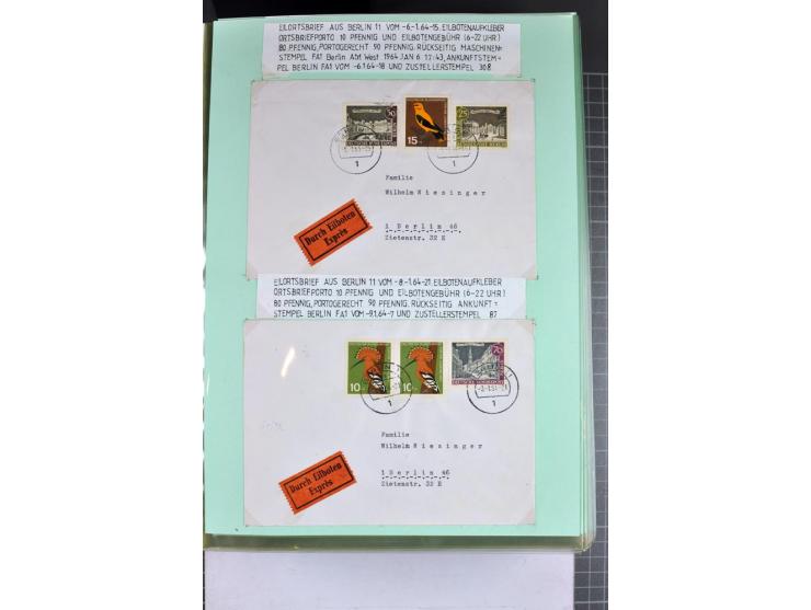 1828/1995, sehr umfangreiche Ausstellungs-Sammlung "Die Eilboten-Post" ab Vorphila in 11 Alben mit einigen hundert Briefen, K