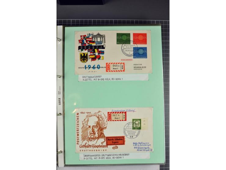1828/1995, sehr umfangreiche Ausstellungs-Sammlung "Die Eilboten-Post" ab Vorphila in 11 Alben mit einigen hundert Briefen, K
