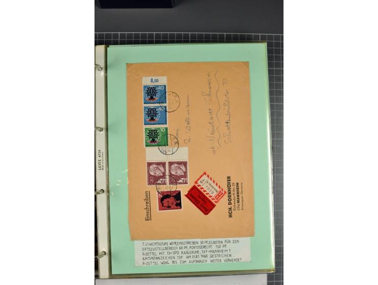 1828/1995, sehr umfangreiche Ausstellungs-Sammlung "Die Eilboten-Post" ab Vorphila in 11 Alben mit einigen hundert Briefen, K