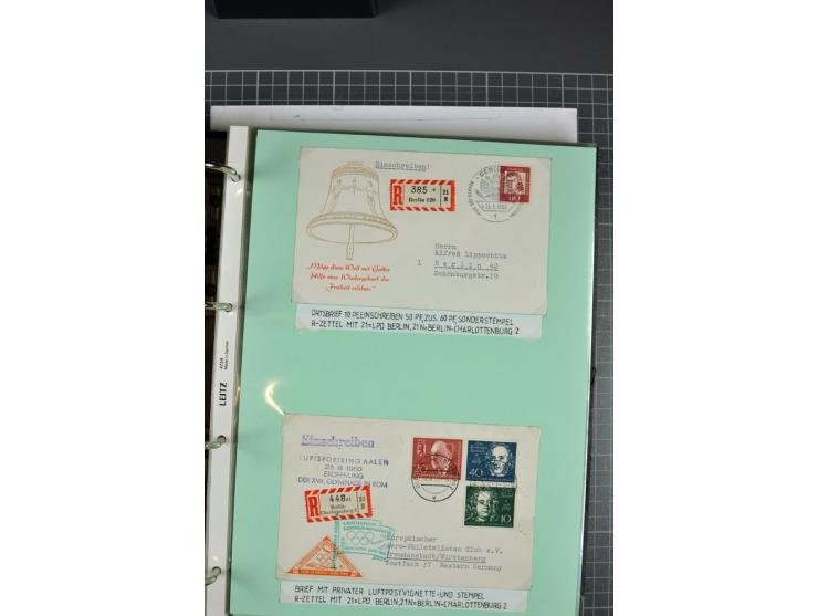 1828/1995, sehr umfangreiche Ausstellungs-Sammlung "Die Eilboten-Post" ab Vorphila in 11 Alben mit einigen hundert Briefen, K