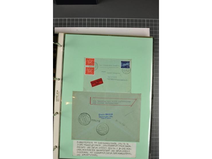 1828/1995, sehr umfangreiche Ausstellungs-Sammlung "Die Eilboten-Post" ab Vorphila in 11 Alben mit einigen hundert Briefen, K