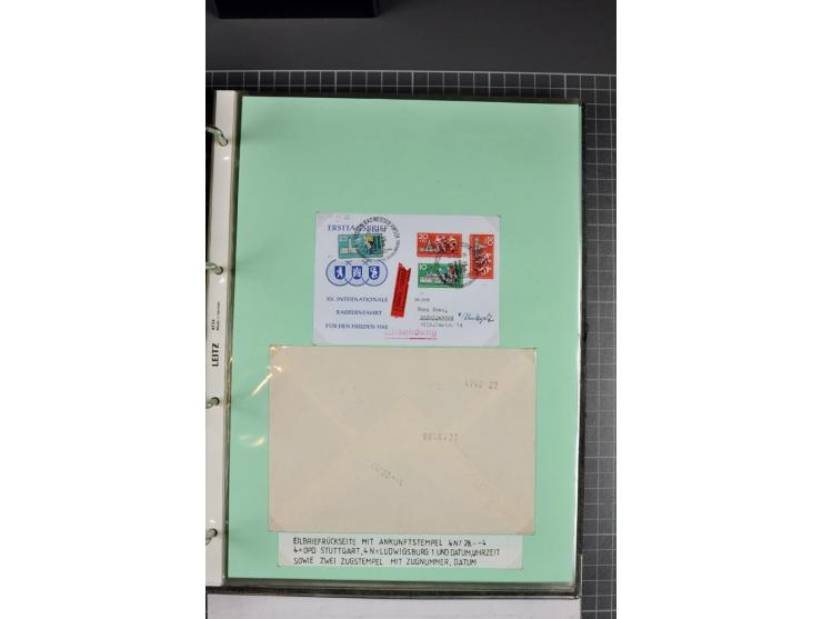 1828/1995, sehr umfangreiche Ausstellungs-Sammlung "Die Eilboten-Post" ab Vorphila in 11 Alben mit einigen hundert Briefen, K