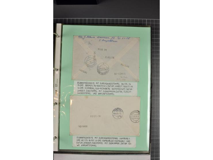 1828/1995, sehr umfangreiche Ausstellungs-Sammlung "Die Eilboten-Post" ab Vorphila in 11 Alben mit einigen hundert Briefen, K