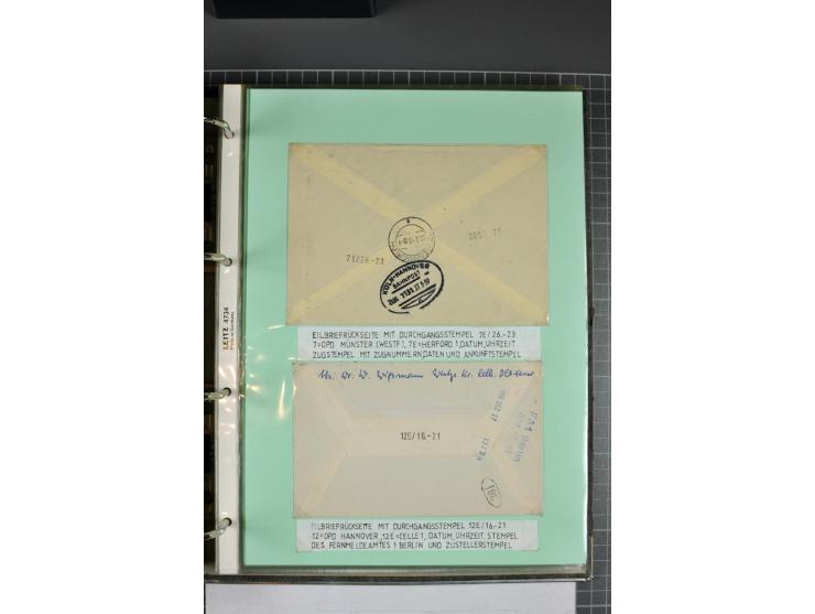 1828/1995, sehr umfangreiche Ausstellungs-Sammlung "Die Eilboten-Post" ab Vorphila in 11 Alben mit einigen hundert Briefen, K