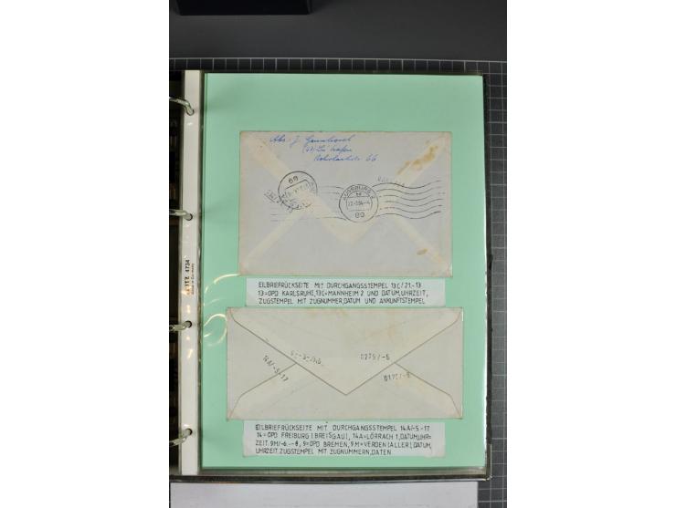 1828/1995, sehr umfangreiche Ausstellungs-Sammlung "Die Eilboten-Post" ab Vorphila in 11 Alben mit einigen hundert Briefen, K
