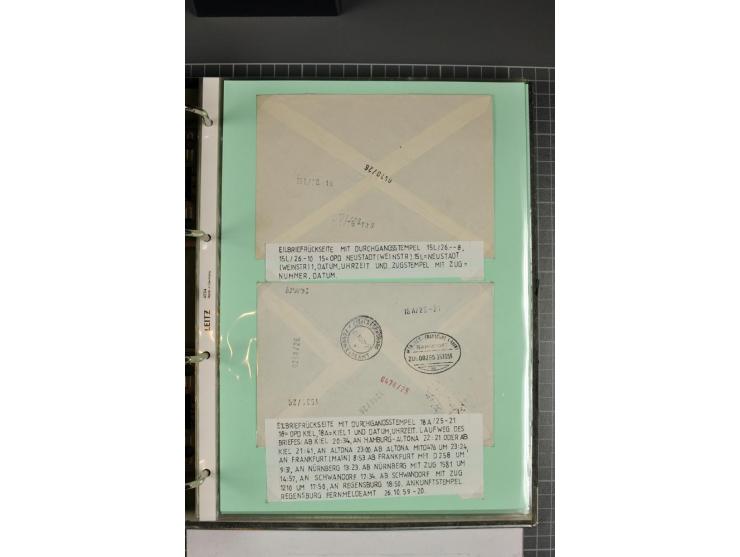 1828/1995, sehr umfangreiche Ausstellungs-Sammlung "Die Eilboten-Post" ab Vorphila in 11 Alben mit einigen hundert Briefen, K