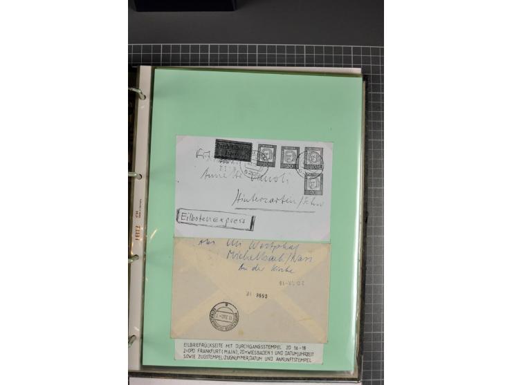 1828/1995, sehr umfangreiche Ausstellungs-Sammlung "Die Eilboten-Post" ab Vorphila in 11 Alben mit einigen hundert Briefen, K