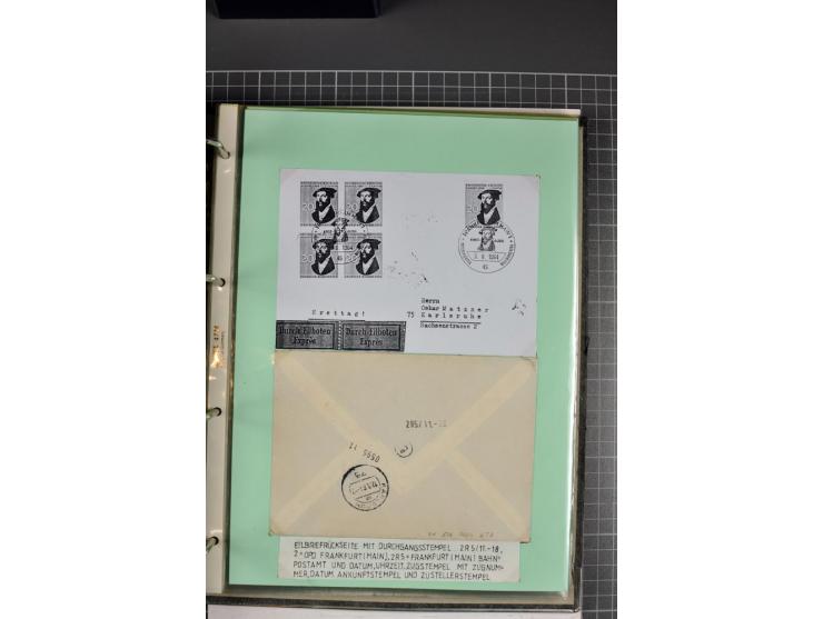 1828/1995, sehr umfangreiche Ausstellungs-Sammlung "Die Eilboten-Post" ab Vorphila in 11 Alben mit einigen hundert Briefen, K