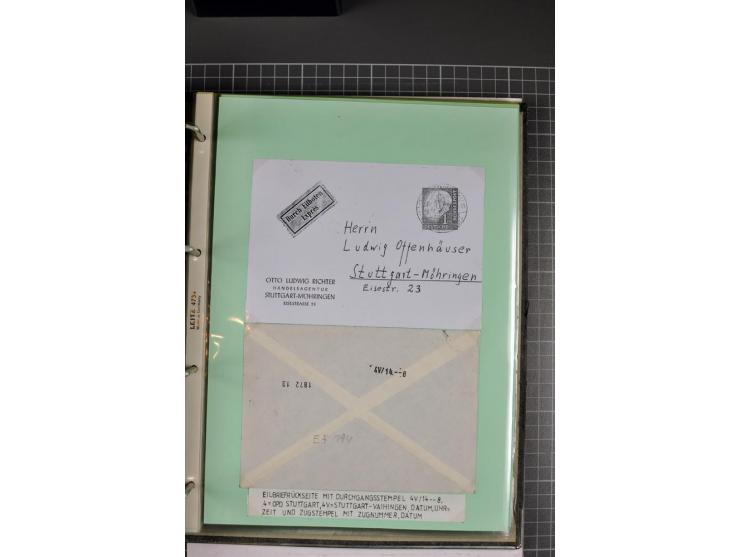 1828/1995, sehr umfangreiche Ausstellungs-Sammlung "Die Eilboten-Post" ab Vorphila in 11 Alben mit einigen hundert Briefen, K
