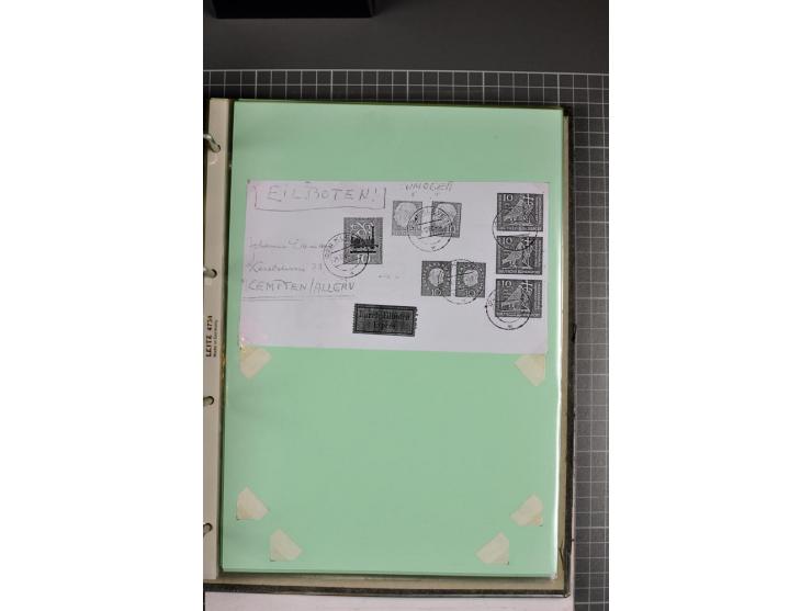 1828/1995, sehr umfangreiche Ausstellungs-Sammlung "Die Eilboten-Post" ab Vorphila in 11 Alben mit einigen hundert Briefen, K