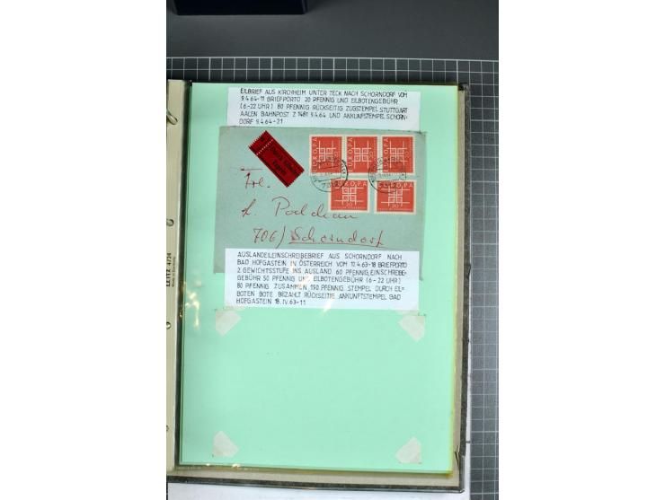 1828/1995, sehr umfangreiche Ausstellungs-Sammlung "Die Eilboten-Post" ab Vorphila in 11 Alben mit einigen hundert Briefen, K