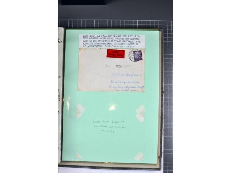 1828/1995, sehr umfangreiche Ausstellungs-Sammlung "Die Eilboten-Post" ab Vorphila in 11 Alben mit einigen hundert Briefen, K