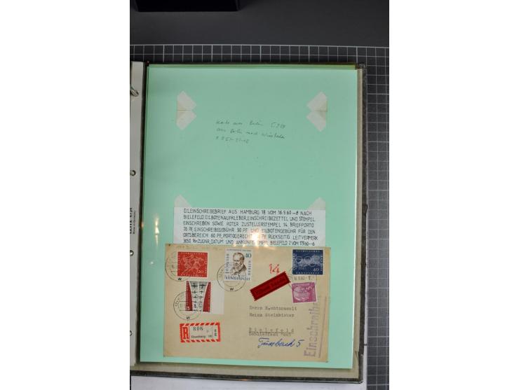 1828/1995, sehr umfangreiche Ausstellungs-Sammlung "Die Eilboten-Post" ab Vorphila in 11 Alben mit einigen hundert Briefen, K