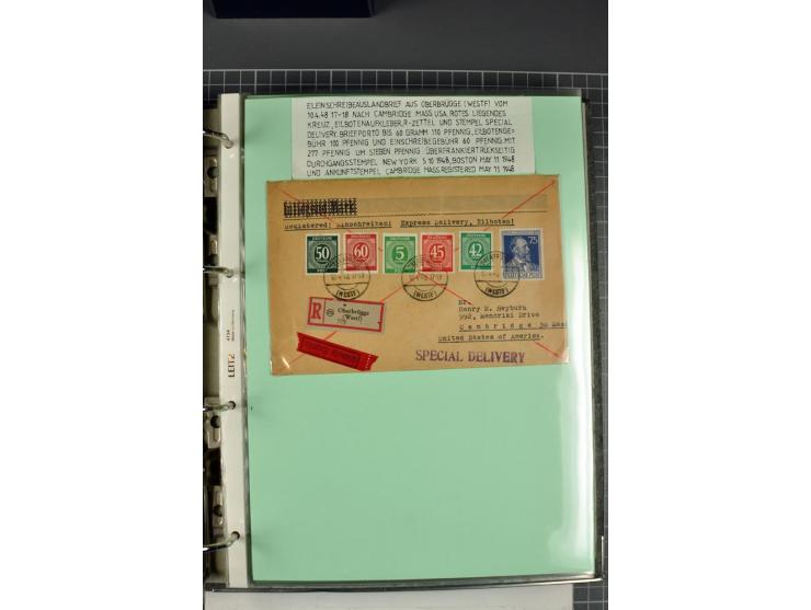 1828/1995, sehr umfangreiche Ausstellungs-Sammlung "Die Eilboten-Post" ab Vorphila in 11 Alben mit einigen hundert Briefen, K