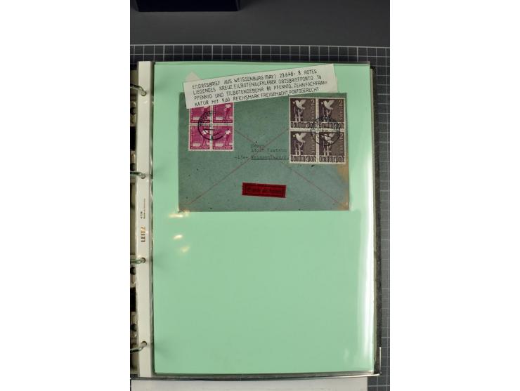1828/1995, sehr umfangreiche Ausstellungs-Sammlung "Die Eilboten-Post" ab Vorphila in 11 Alben mit einigen hundert Briefen, K