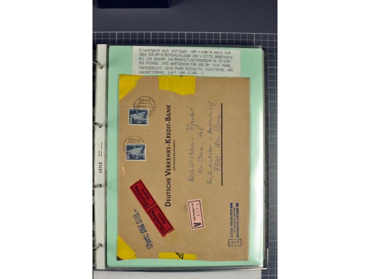 1828/1995, sehr umfangreiche Ausstellungs-Sammlung "Die Eilboten-Post" ab Vorphila in 11 Alben mit einigen hundert Briefen, K