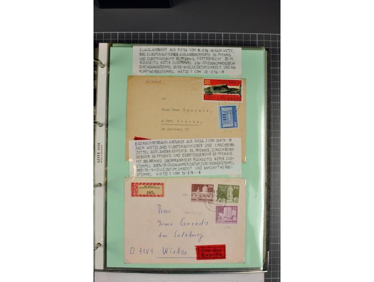 1828/1995, sehr umfangreiche Ausstellungs-Sammlung "Die Eilboten-Post" ab Vorphila in 11 Alben mit einigen hundert Briefen, K