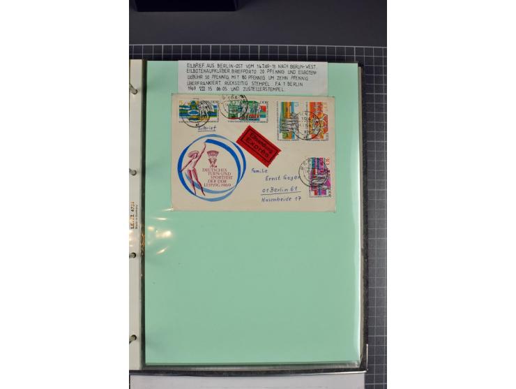 1828/1995, sehr umfangreiche Ausstellungs-Sammlung "Die Eilboten-Post" ab Vorphila in 11 Alben mit einigen hundert Briefen, K