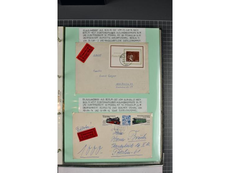 1828/1995, sehr umfangreiche Ausstellungs-Sammlung "Die Eilboten-Post" ab Vorphila in 11 Alben mit einigen hundert Briefen, K