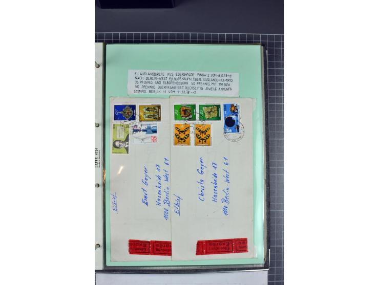 1828/1995, sehr umfangreiche Ausstellungs-Sammlung "Die Eilboten-Post" ab Vorphila in 11 Alben mit einigen hundert Briefen, K