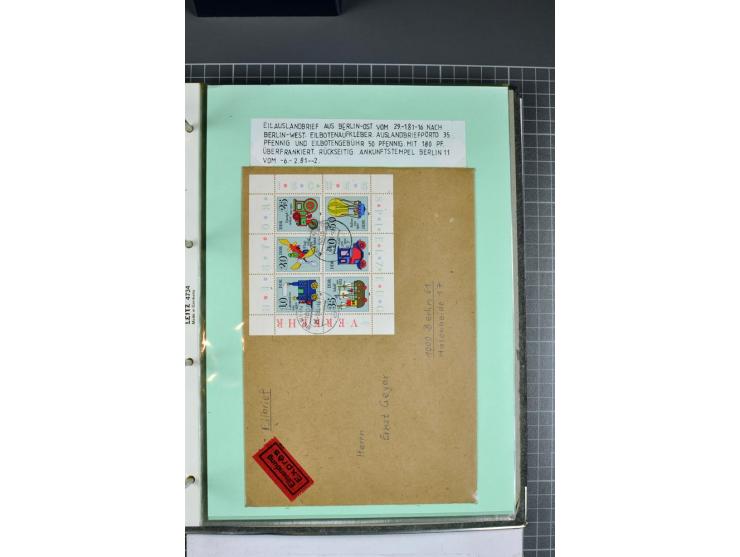 1828/1995, sehr umfangreiche Ausstellungs-Sammlung "Die Eilboten-Post" ab Vorphila in 11 Alben mit einigen hundert Briefen, K