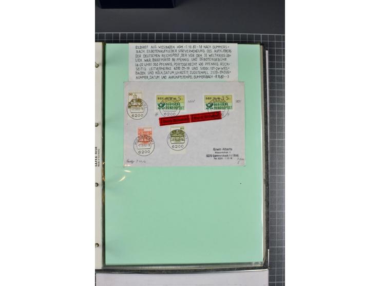 1828/1995, sehr umfangreiche Ausstellungs-Sammlung "Die Eilboten-Post" ab Vorphila in 11 Alben mit einigen hundert Briefen, K