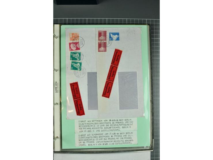 1828/1995, sehr umfangreiche Ausstellungs-Sammlung "Die Eilboten-Post" ab Vorphila in 11 Alben mit einigen hundert Briefen, K